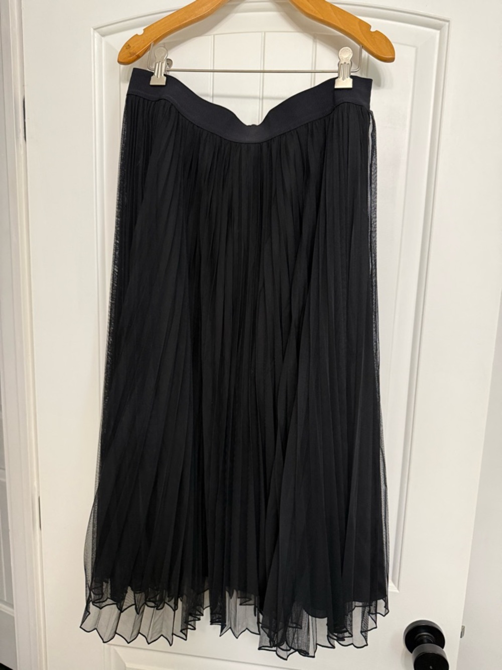 Weekend Max Mara Black Pleated Midi Skirt